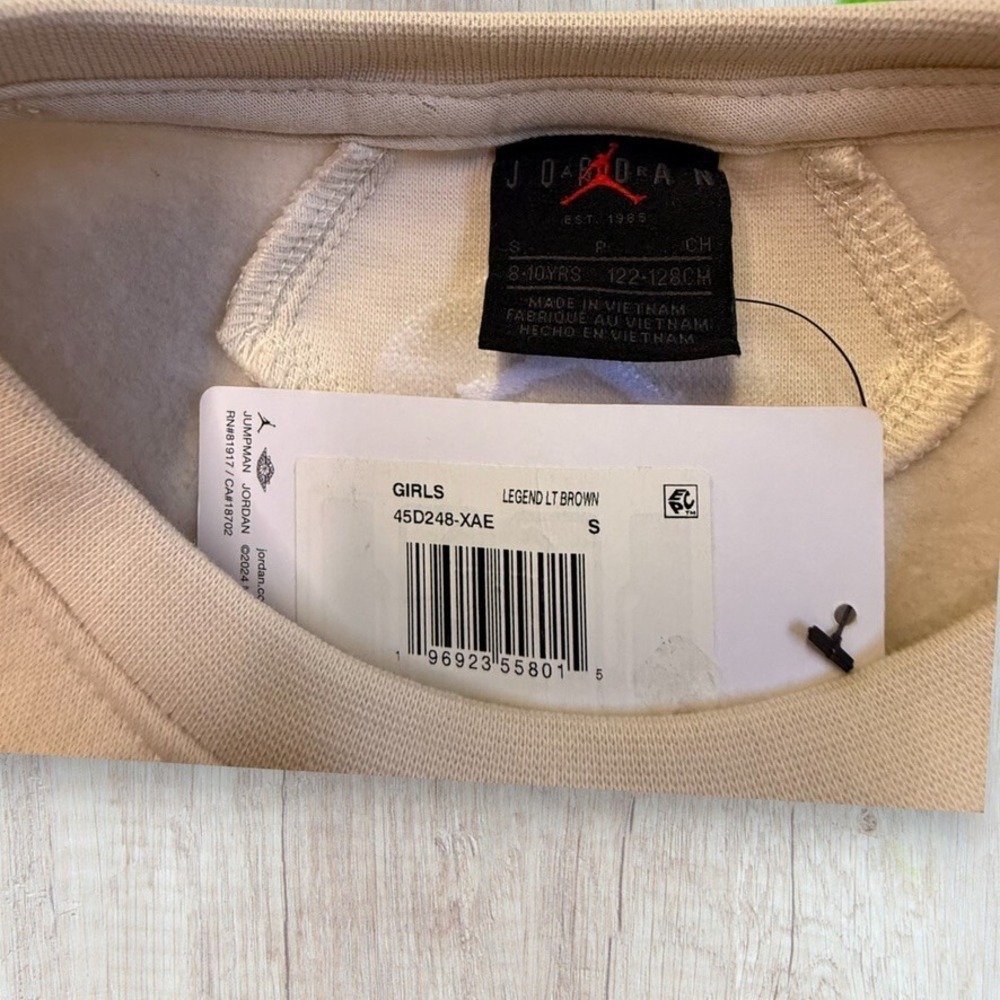 Jordan Nike Girls MJ Brooklyn Fleece Vest NWT - Size S - Legend Lt Brown - Picture 8 of 10